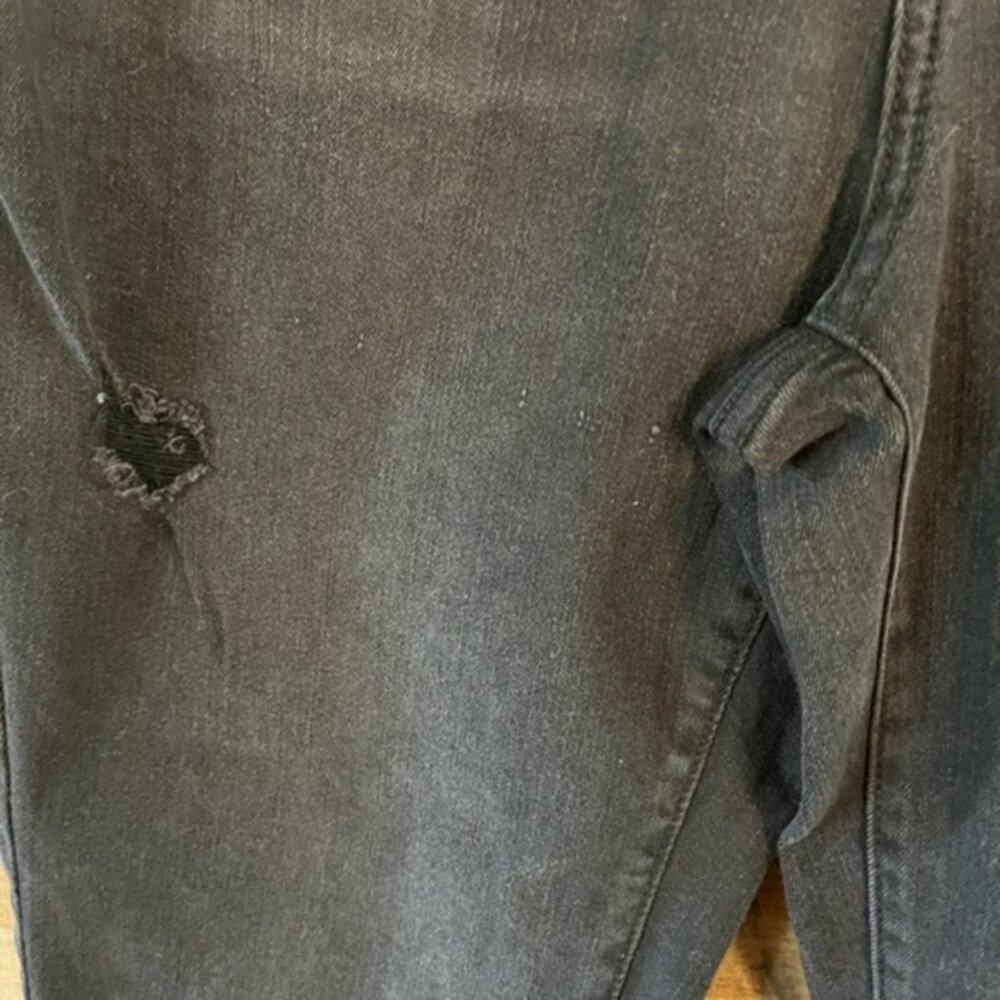 Time And Tru Black High Rise Straight Leg Crop Pants Size 8 - Picture 6 of 12